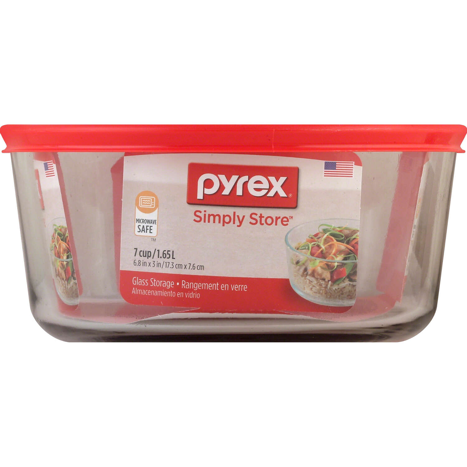 Pyrex 7 cups Clear Food Storage Container 1 pk