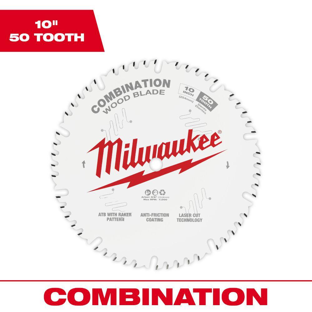 MW 10 in. x 50-Tooth Combination Circular Saw Blade 48-40-1026