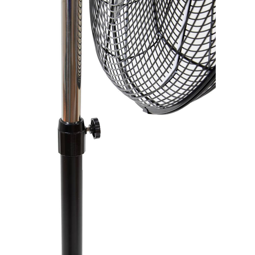 iLIVING Adjustable-Height 30 in. 8400 CFM 120-Volt 1.8 Amp Oscillating Pedestal Fan with Misting Kit ILG8P30M