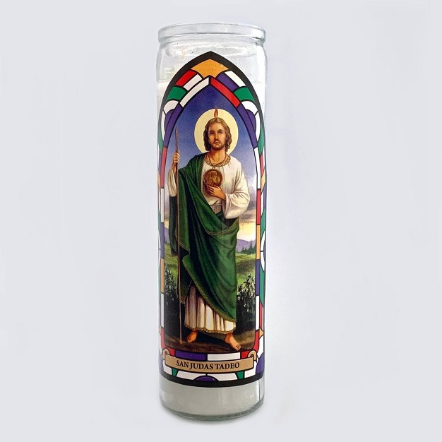 Jar Candle San Judas Tadeo White Continental Candle