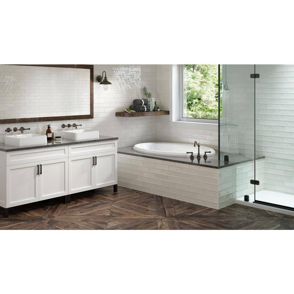 JACUZZI PROJECTA 60 in. x 42 in. Oval Drop-in Whirlpool Bathtub in White R3D6042WRL1XXW