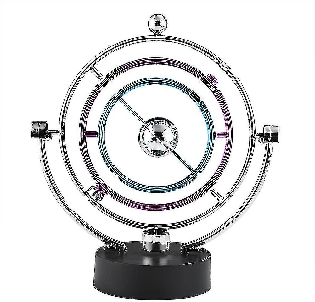 Electronic Pendulum Table Perpetual Motion Physical Science Toy Art Globe Newton Pendulum Office Hom