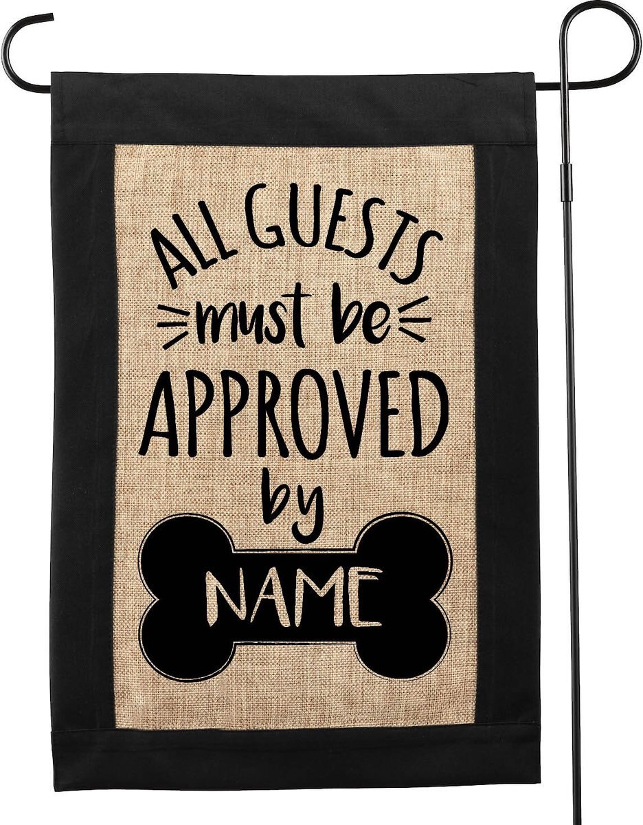 Custom Personalization Solutions Approved By The Dog Personalized Garden Flag