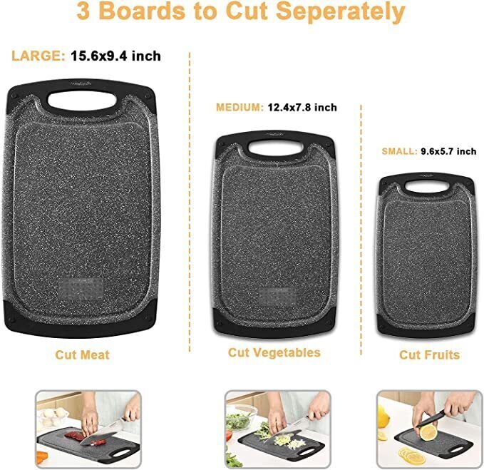 3 Piece Cutting Board Set