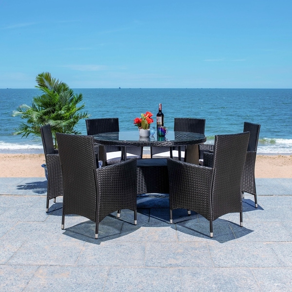 SAFAVIEH Outdoor Living Challe 7Piece Patio Dining Set