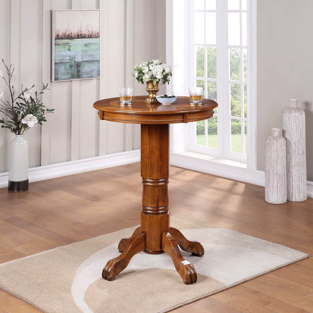 Florence 30 inch Round Wood Pub Table