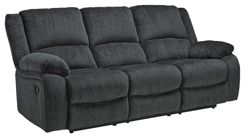 Bowery Hill Contemporary Power Reclining Sofa in Slate   Transitional   Sofas   by Homesquare  Houzz