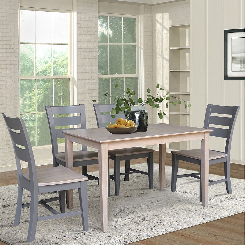 International Concepts Dining Table and Chairs 5-piece Set