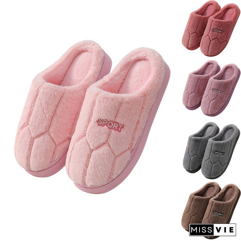 Women Winter Home Slippers Cartoon Cat Shoes Non-Slip Soft Winter Warm House Slippers Indoor Bedroom Lovers Couples