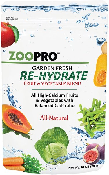 Exotic Nutrition ZooPro Garden Fresh Re-Hydrate Small Pet Treats， 10-oz bag