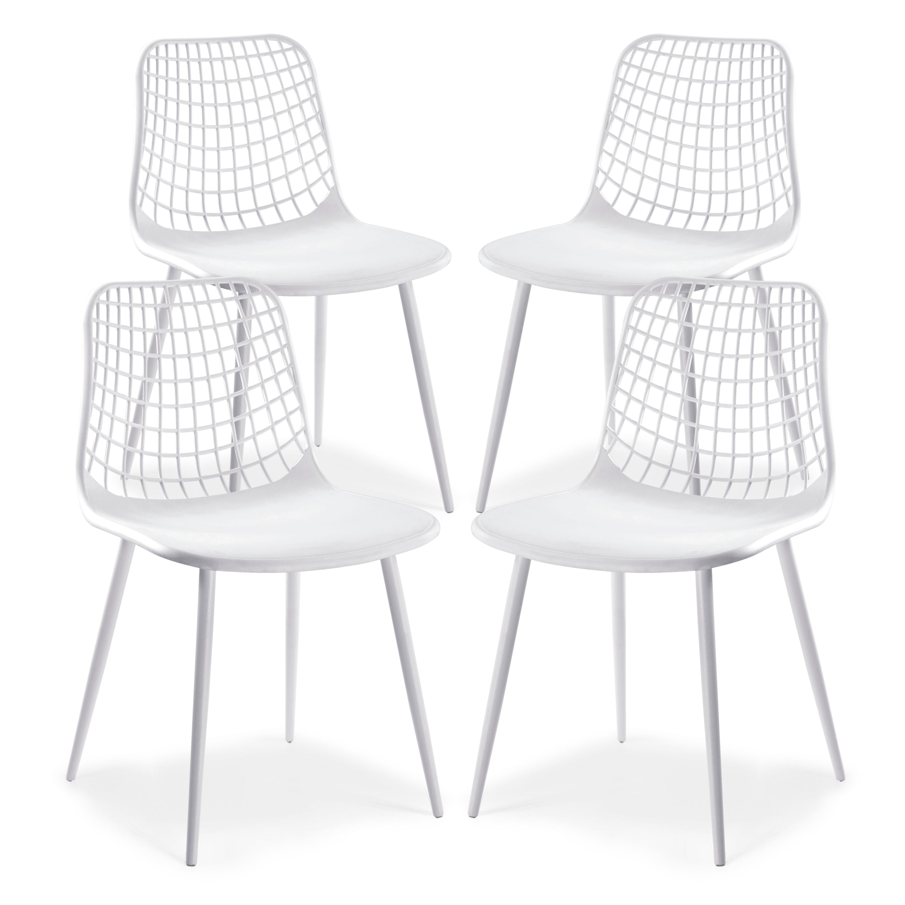 Poly and Bark Marais Dining Chair in White (Set of 4)