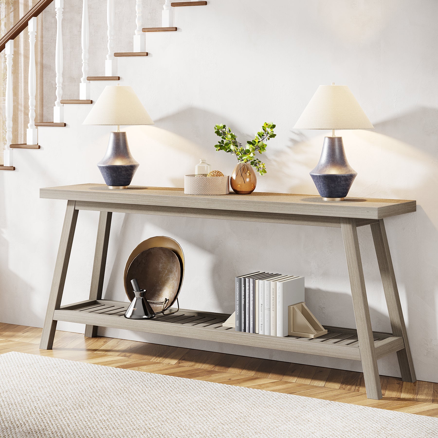 Farmhouse Console Table, 70.9