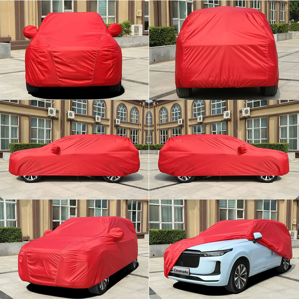 Waterproof SUV car cover for all weather， Complete outdoor car cover with soft material， UV， snow， wind and hail protection， Universal complete car cover for SUV (180