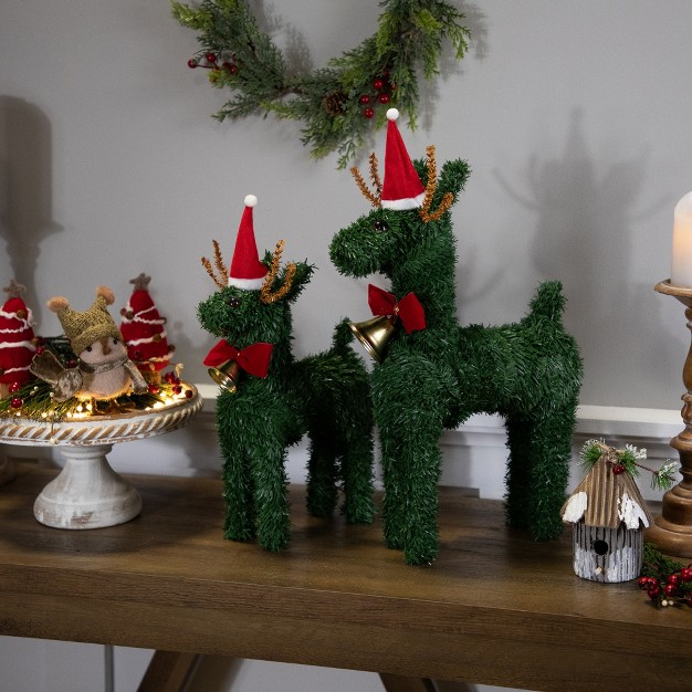 Reindeer With Bell Artifical Pine Christmas Decoration