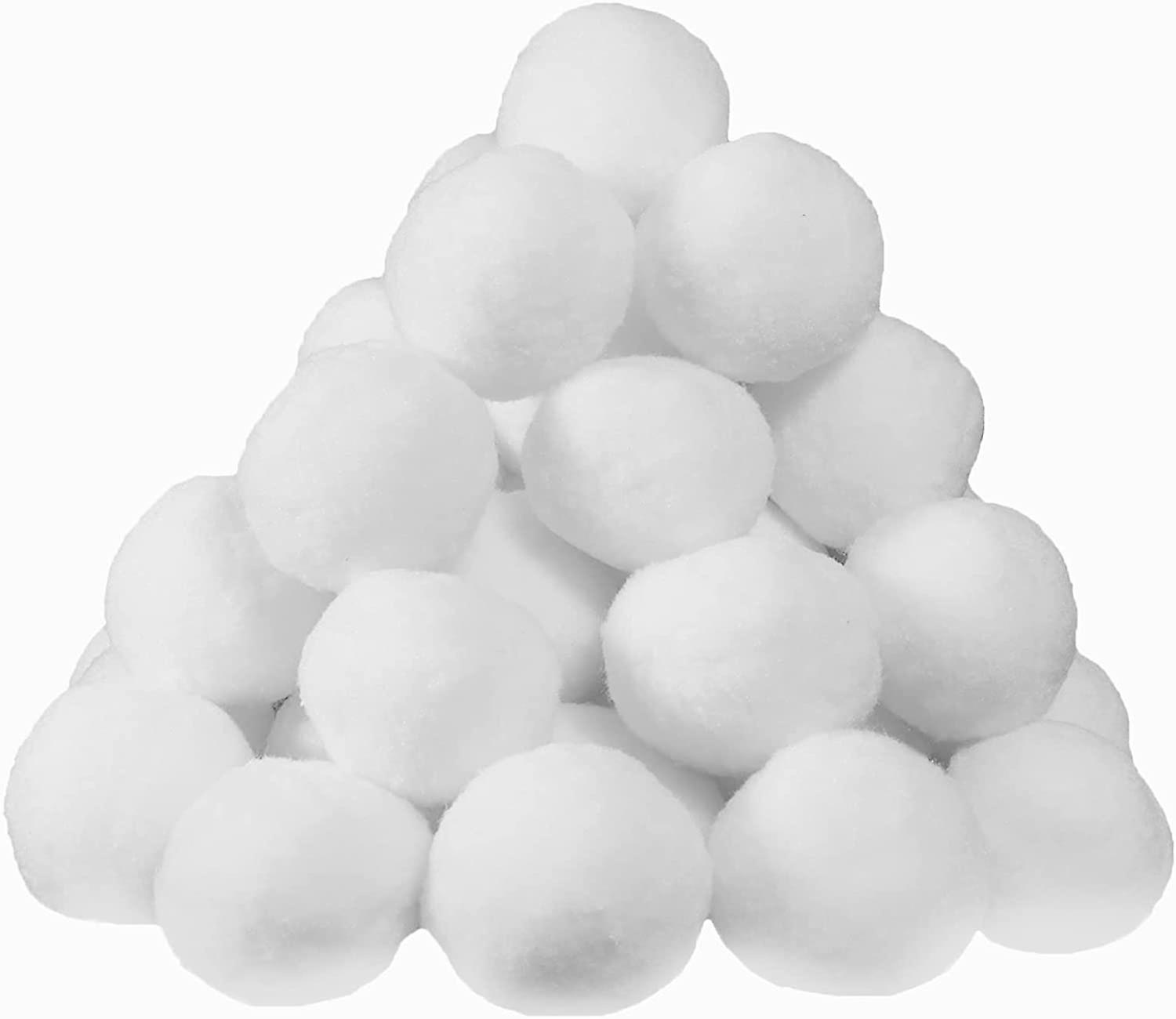 50 Pack Artificial Snowballs， Fake Snowballs For Snowball Fight Indoor Snowball For Kids Snow Toy Snowballs For Throwing Snowball Fight Game