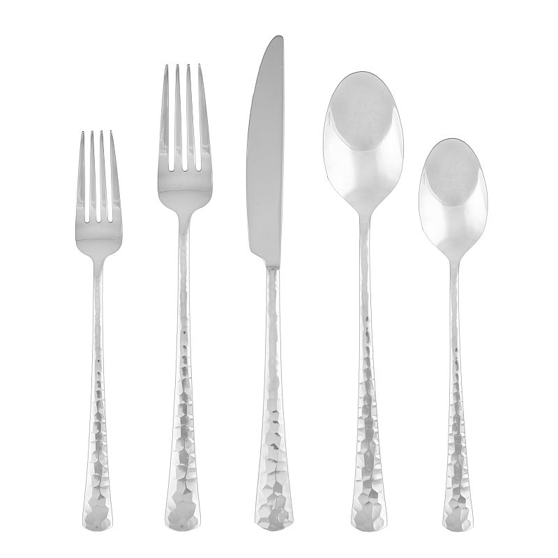 Cambridge Raegan Hammered Mirror 20-pc. Flatware Set