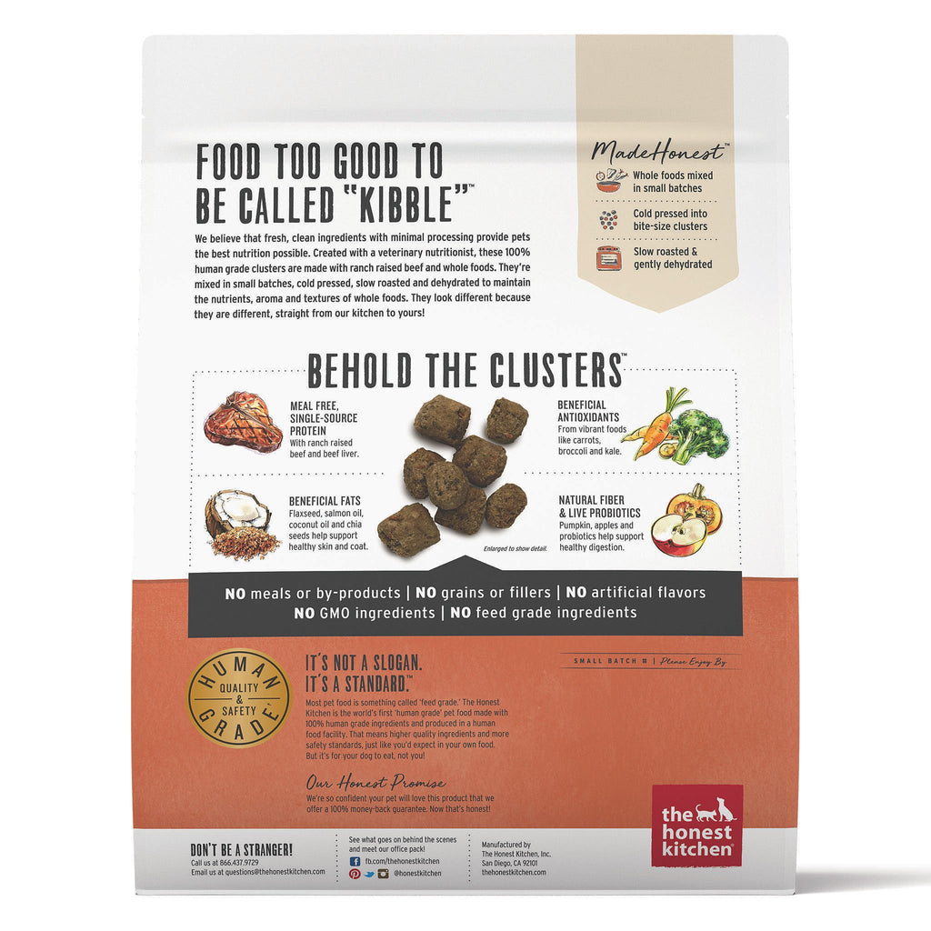 The Honest Kitchen Grain-Free Beef Whole Food Clusters Dog Food