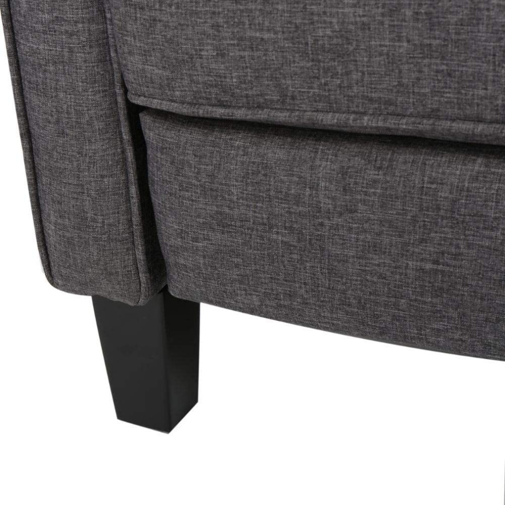 Contemporary Recliner  Polyester Upholstered Seat With Piping Details   Transitional   Recliner Chairs   by Decorn  Houzz