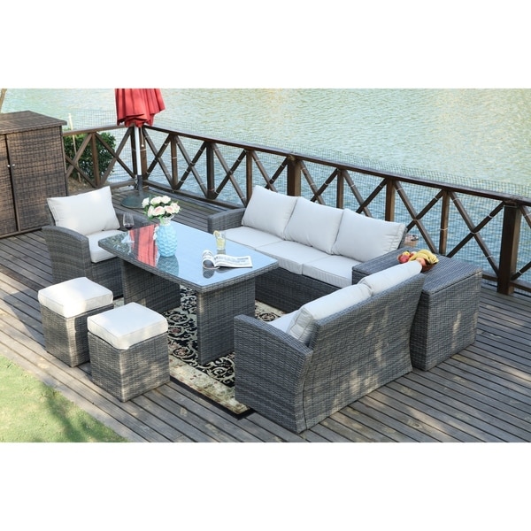 7piece Patio Furniture Set with Side Storage Box by Direct Wicker