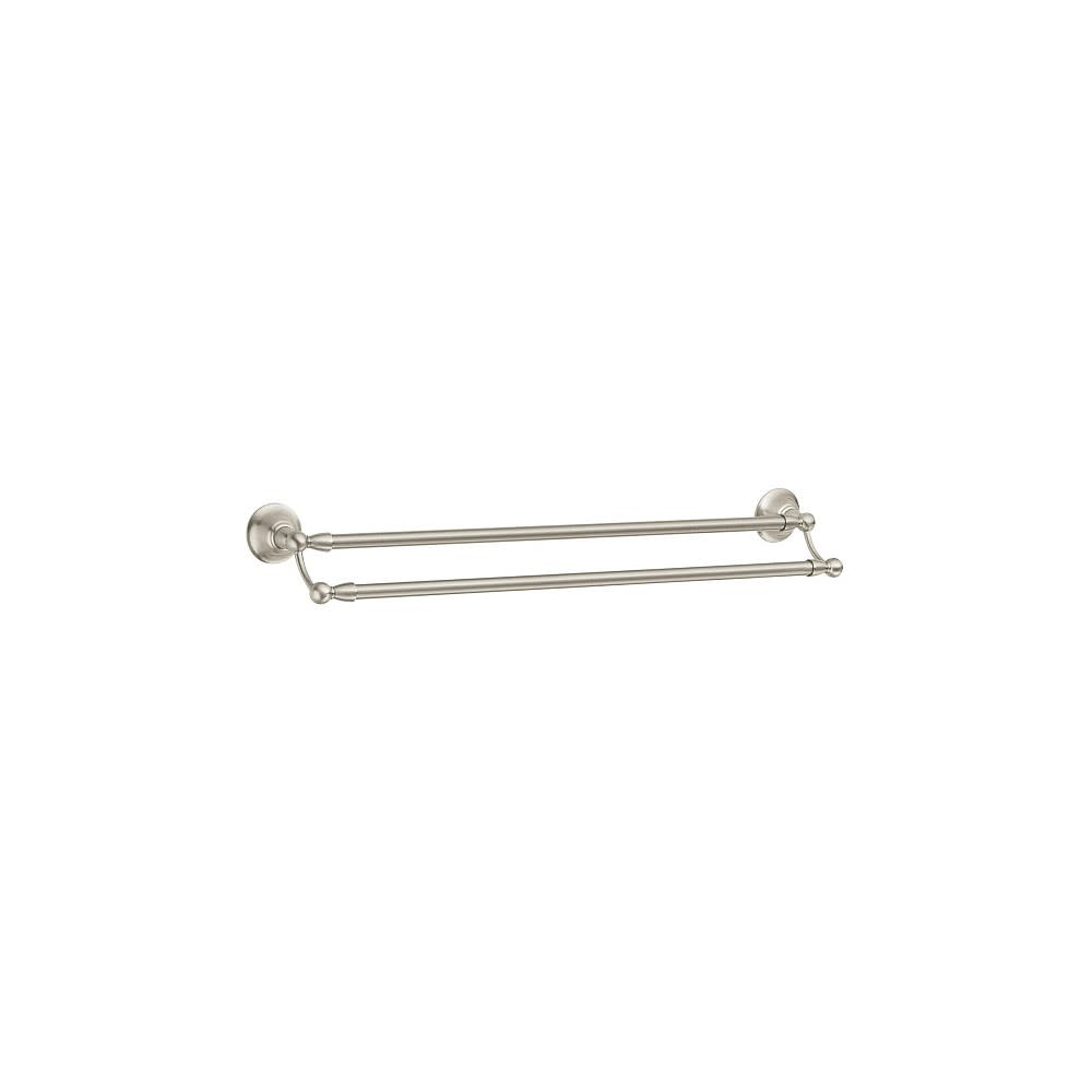 Moen Sage Double Towel Bar Brushed Nickel Brass 24