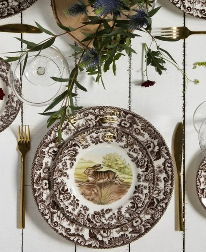 Spode Dinnerware Woodland Rabbit Collection