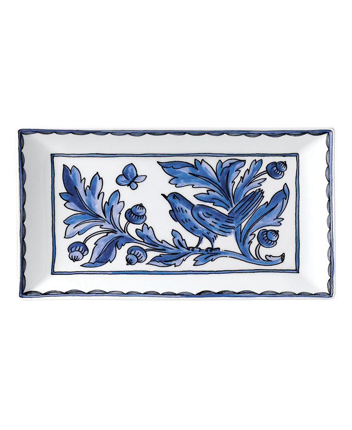 Twig New York Blue Bird 11 Rectangular Platter