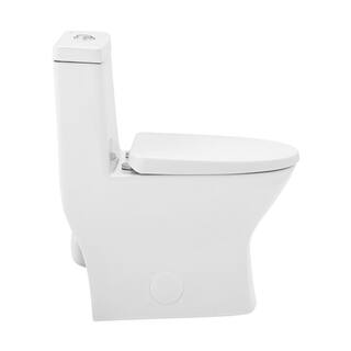 Swiss Madison Sublime II 1-Piece 0.81.28 GPF Dual Flush Compact Toilet in White Seat Included SM-1T257