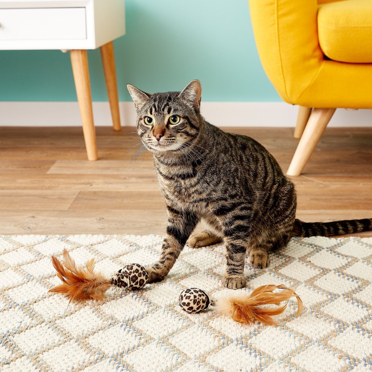 Petlinks Feather Flips Feathered Ball Cat Toy