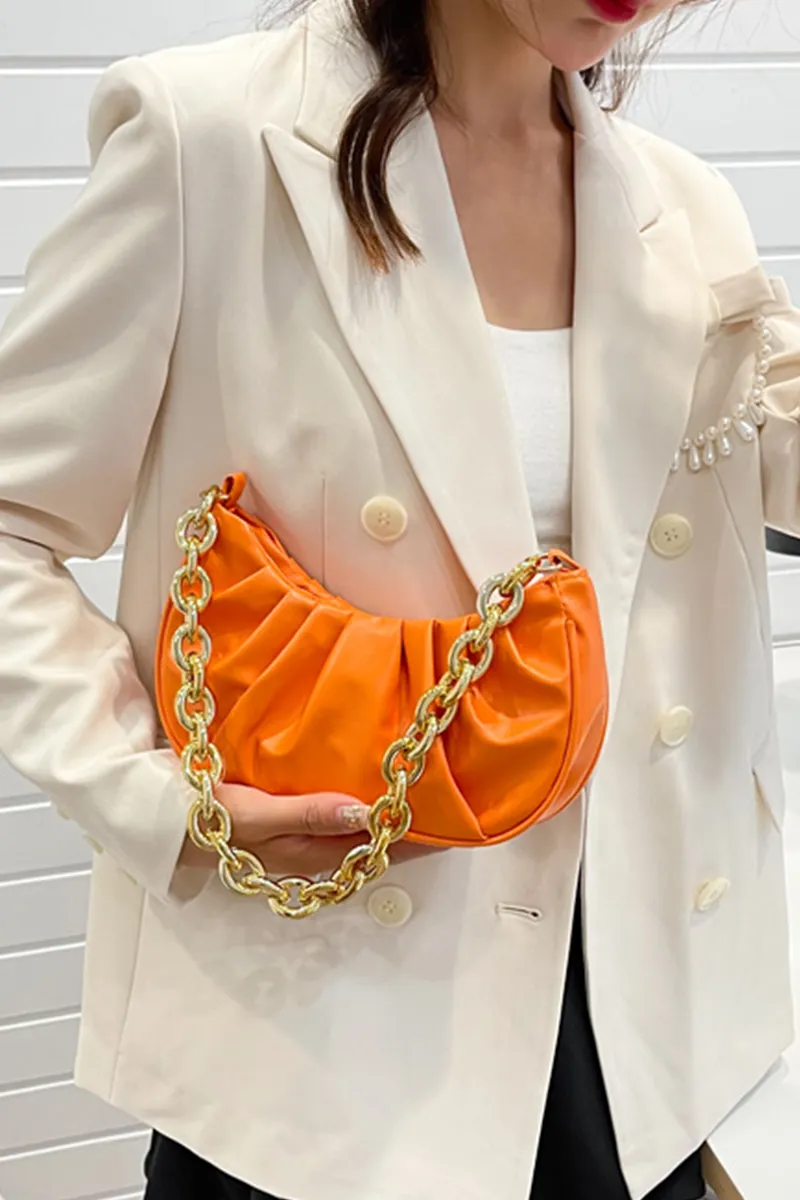 Fashion Casual Solid Chains Bags