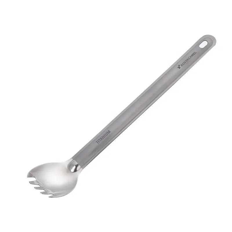 Pure Titanium Big Round Spoon Outdoor Camping Supplies Picnic Tableware Tourism Hiking Bushcraft Dinnerware