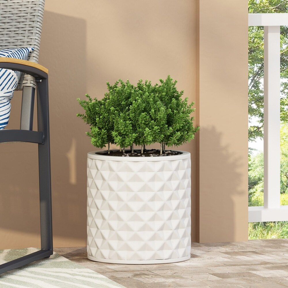 Moreno Outdoor Cast Stone Outdoor Planter by Christopher Knight Home