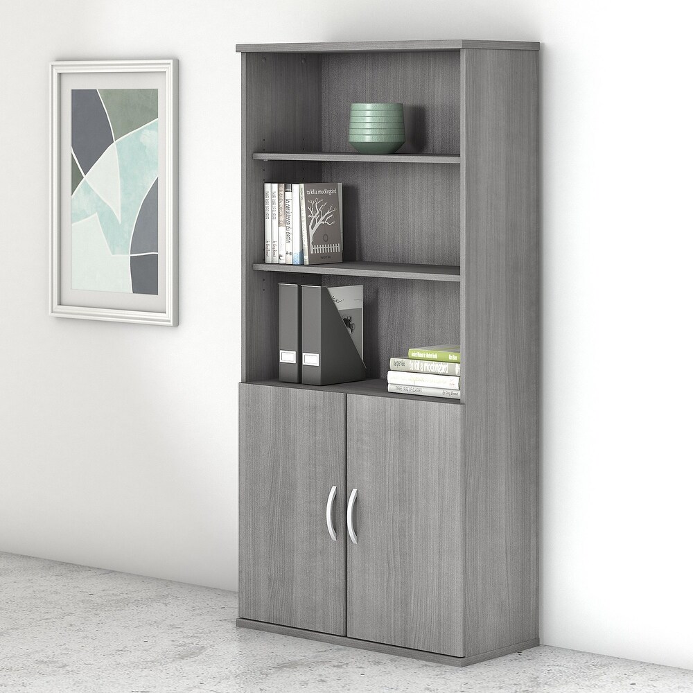 Studio C 5 Shelf Bookcase with Doors by Bush Business Furniture