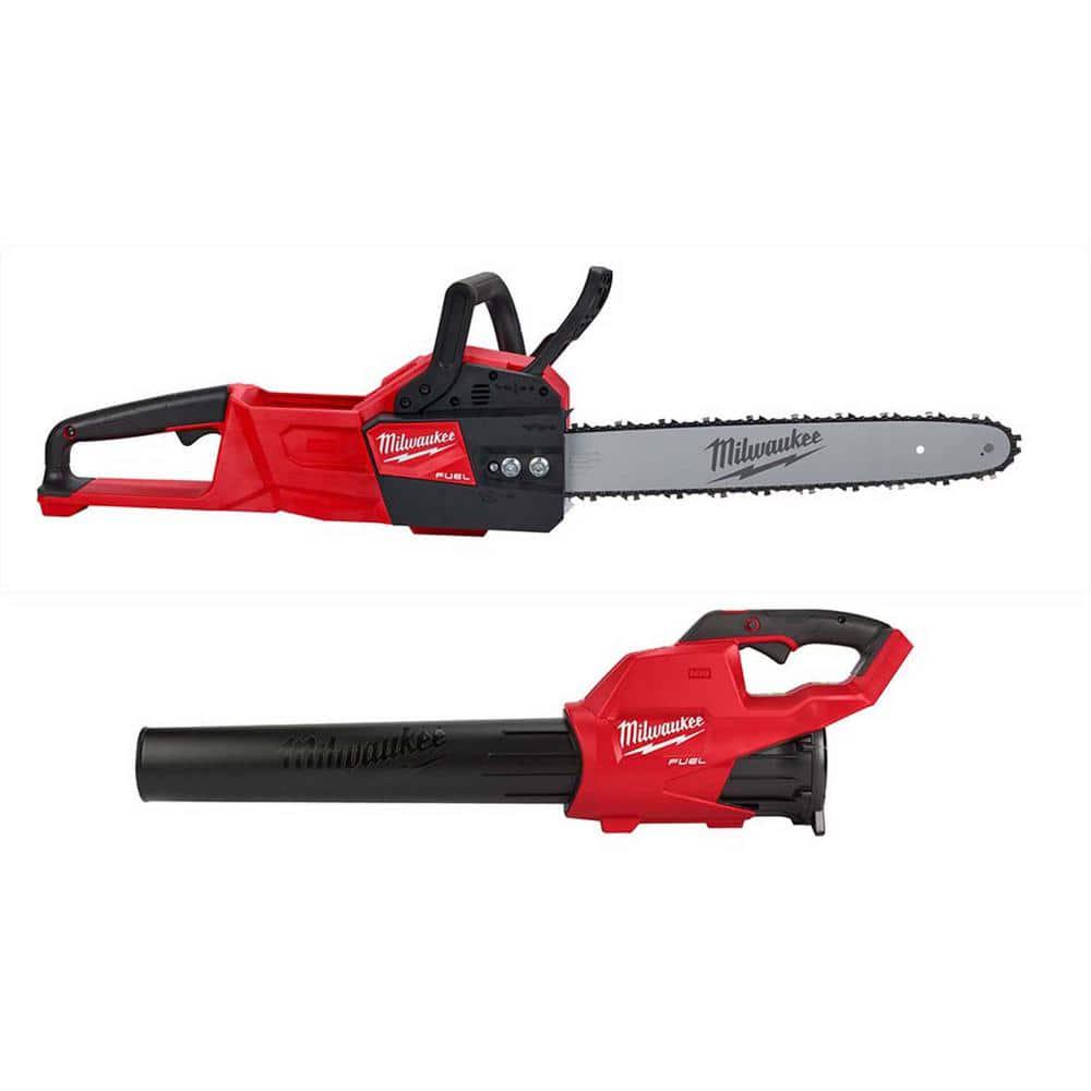 Milwaukee M18 FUEL 16 in 18Volt LithiumIon Brushless Battery Chainsaw and Blower Combo Kit