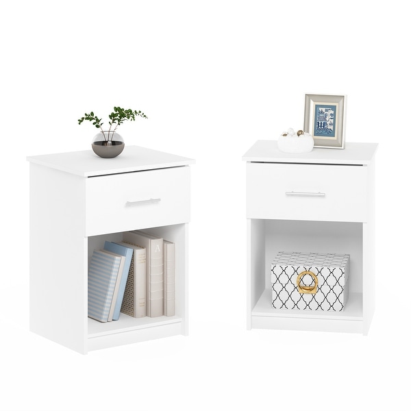 Furinno Tidur Nightstand with Handle with One Drawer