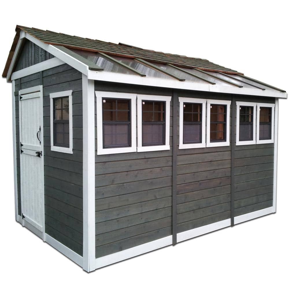 Outdoor Living Today Sunshed 8 ft. x 12 ft. Western Red Cedar Garden Shed SSGS812