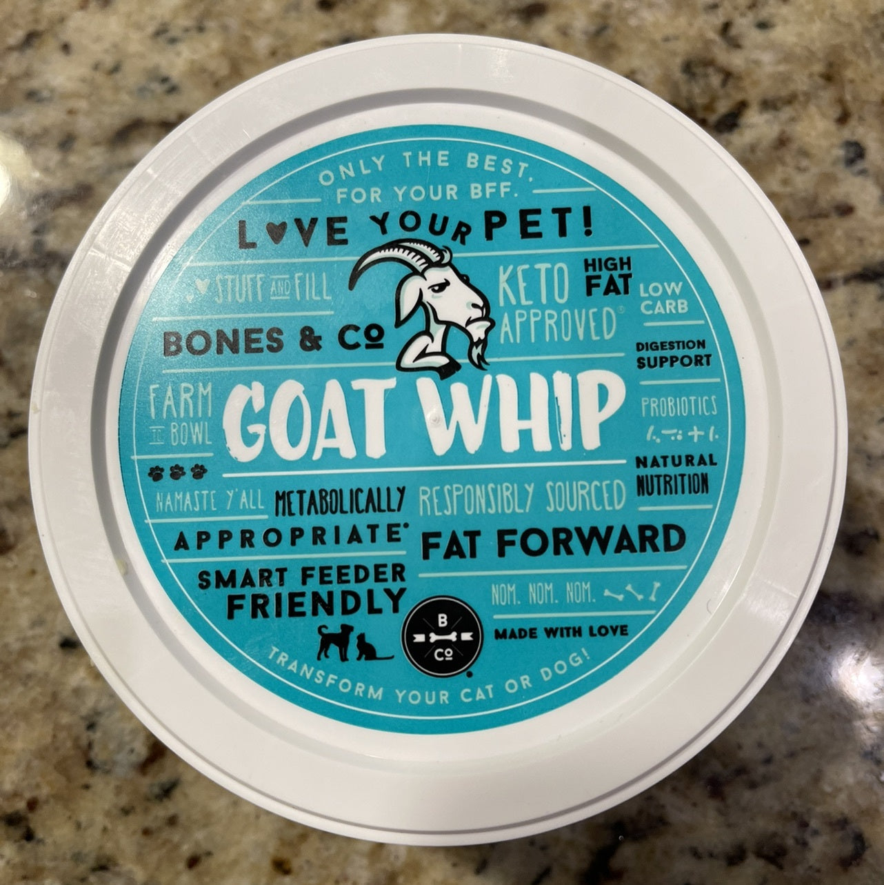 Bones and Co Frozen Goat Whip Grain Free Dog Supplement