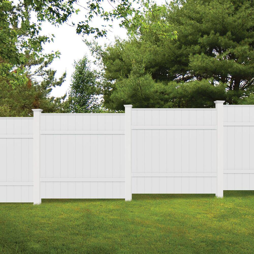 Veranda 6 ft. H x 6 ft. W White Vinyl Windham Fence Panel 73014216