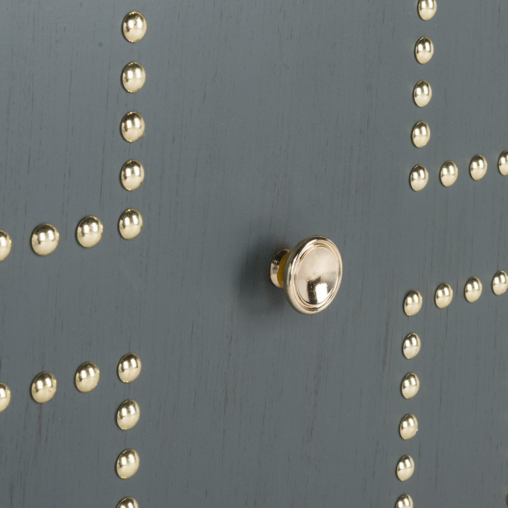 Liza 2 Door Chest Steel Teal/ Gold   Modern   Accent Chests And Cabinets   by Virgil Stanis Design  Houzz