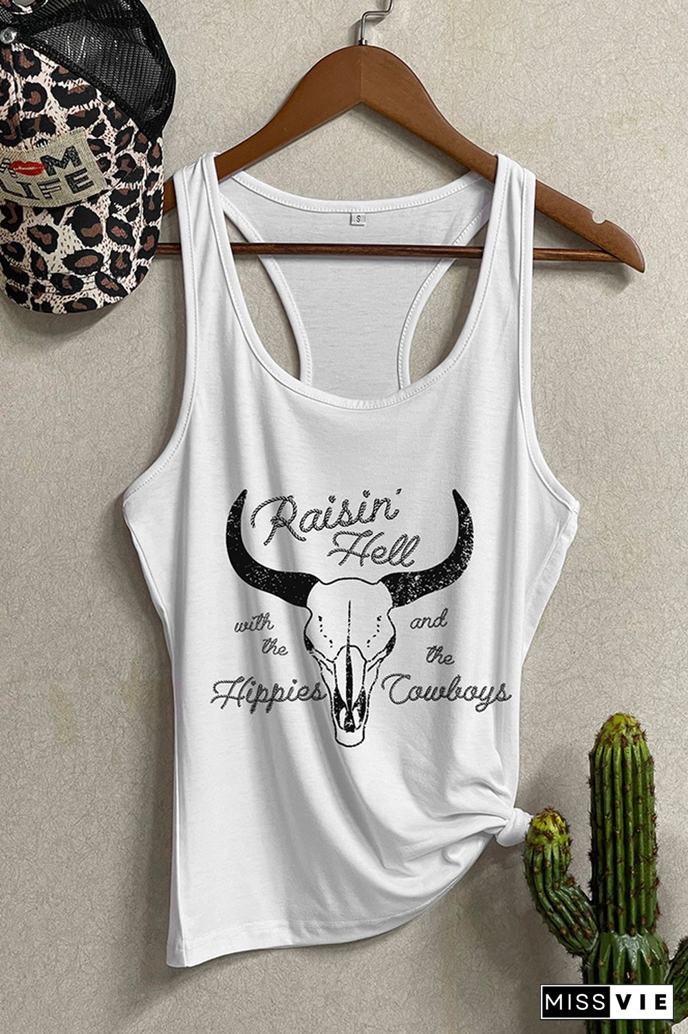 Raising hell with the hippies and the cowboys Tank Top Wholesale