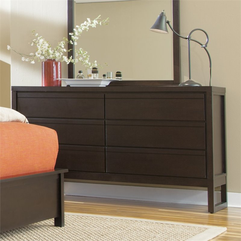 Drawer Dresser-Finish:Dark Chocolate