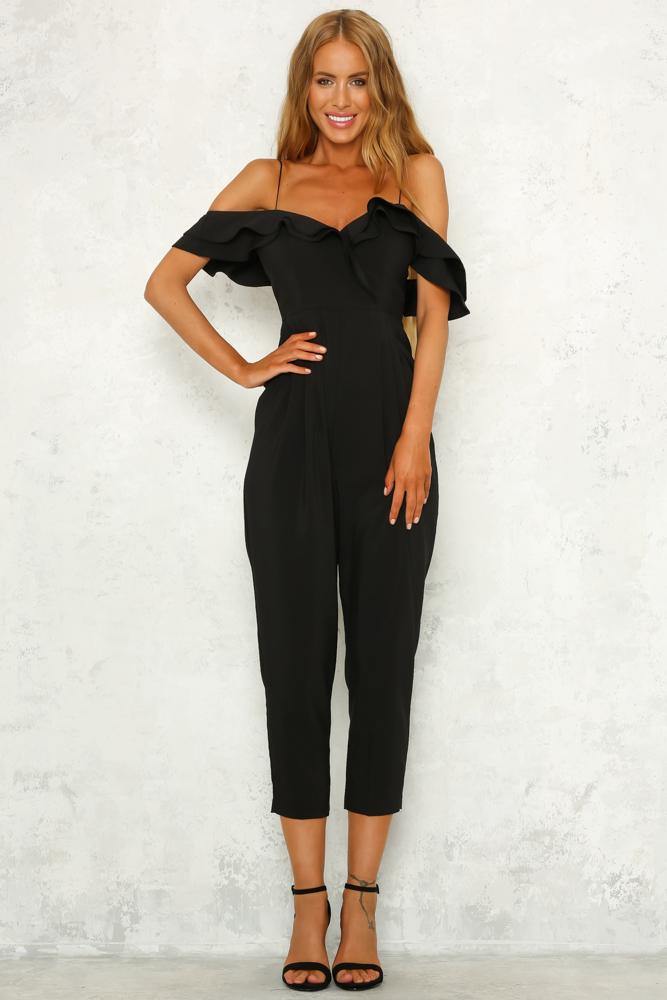 Long Distance Love Jumpsuit Black