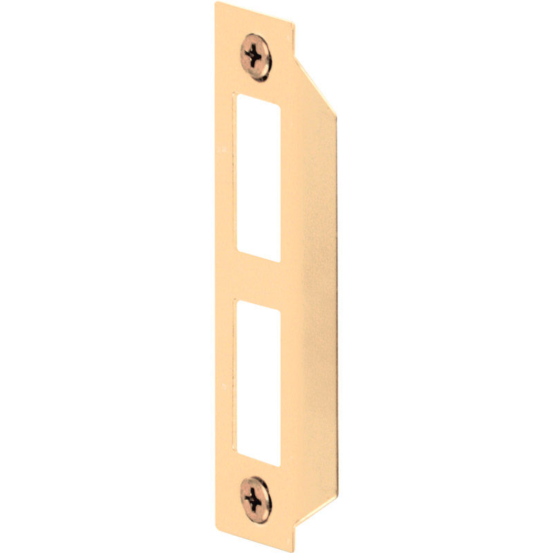 Prime-Line Brass-Plated Gold Steel Door Strike 1 pk