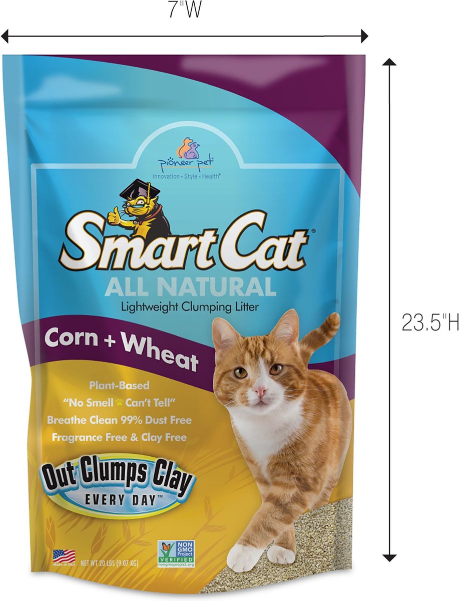 SmartCat All Natural Lightweight Corn and Wheat Clumping Cat Litter