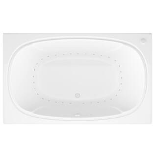 Universal Tubs Peridot 6.5 ft. Rectangular Drop-in Air Bath Tub in White HD4878CAL