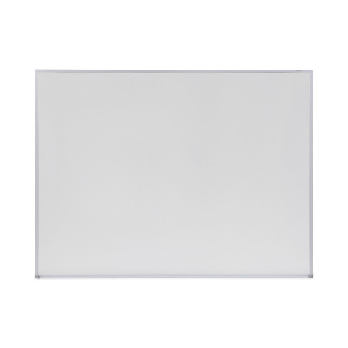 Universal Dry Erase Board， Melamine， 48 x 36， Satin-Finished Aluminum Frame (43624)