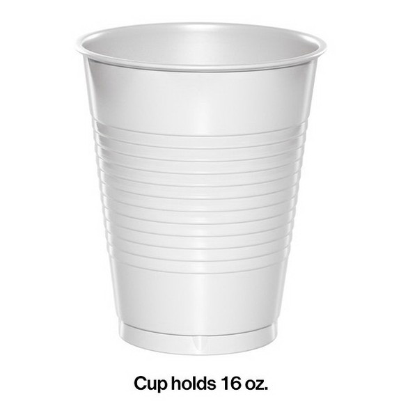 Creative Converting 28000081 White Plastic Cups