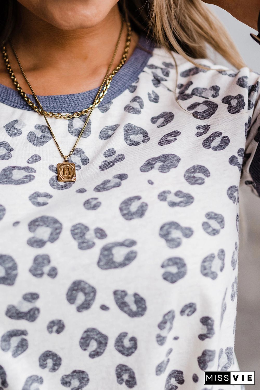 Trim Leopard Tee