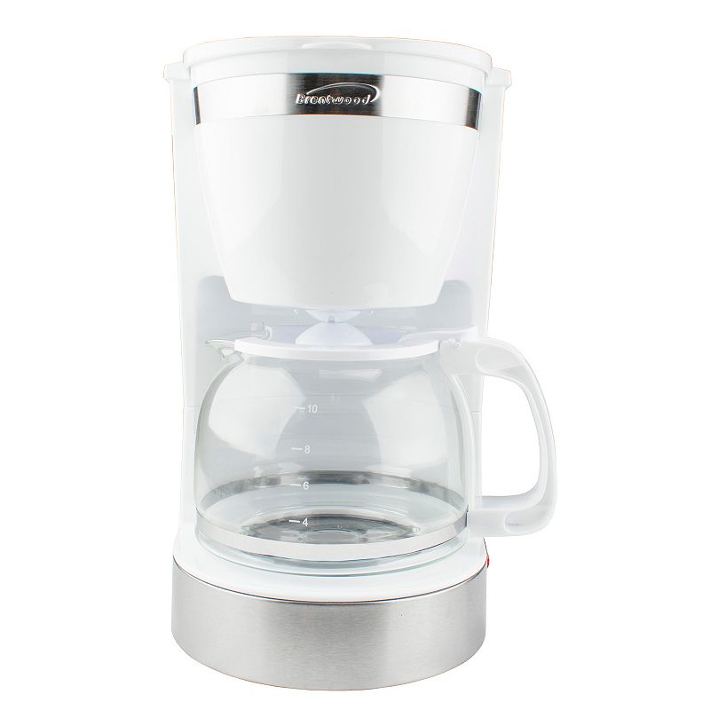 Brentwood 10 Cup 800 Watt Coffee Maker in White