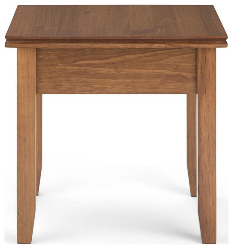 Pemberly Row 21 quotSquare Transitional Wood End Side Table in Brown   Transitional   Side Tables And End Tables   by Homesquare  Houzz