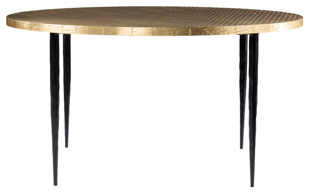 Paignton Round Cocktail Table w/ Embossed Top   Contemporary   Coffee Tables   by SEI  Houzz